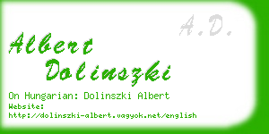 albert dolinszki business card